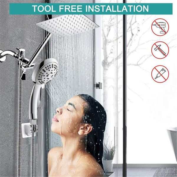 

bathroom shower sets system stainless steel set function handheld nozzle 8 inch spray showers arm fast