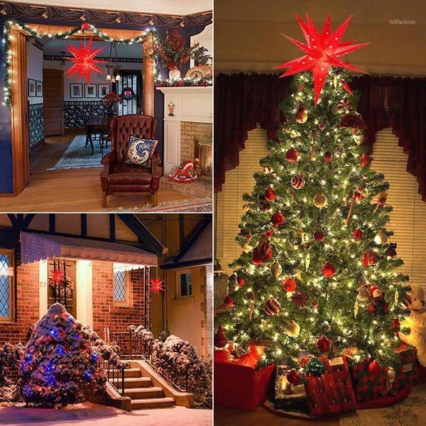 

christmas decorations 3d moravian star led light outdoor battery used to decorate trees party balconies courtyards