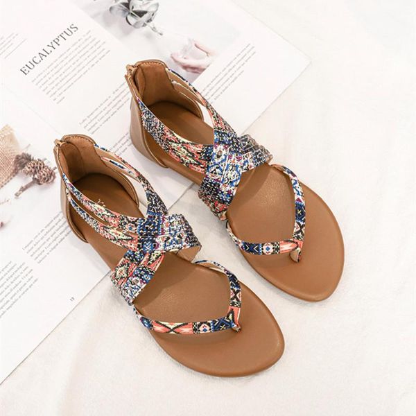 

women sandals shoes casual ladies plus size summer flat comfort 2021 beach female, Black