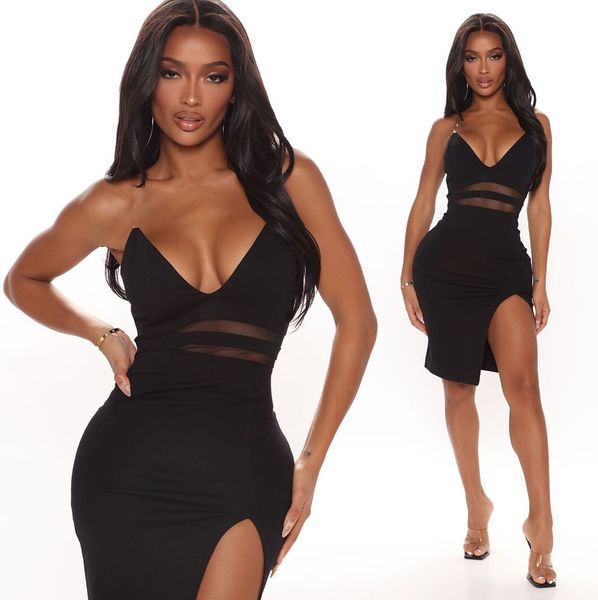 

womens dresses black night club wear party dress sheer bodycon dress mini wrap bandage v necks for women auger slash collar fashion evening, White;black