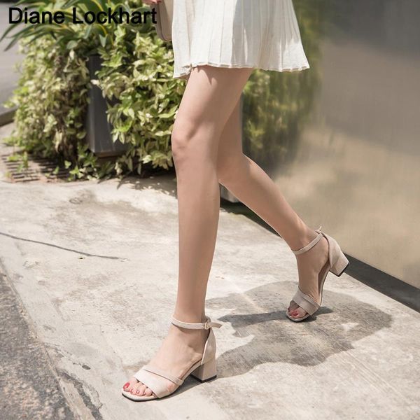 

summer large size 43 sandals casual thick heeled outdoor women shoes high heels slides women's ankle strap, Black