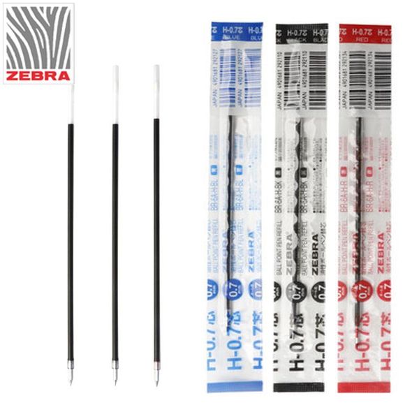

ballpoint pens 10pcs japanese zebra br-6a-h ball point pen core 0.7mm is suitable for bn1 / r8000 three colors to choose from, Blue;orange