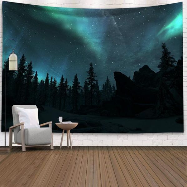 

tapestries fashion printing trend tapestry night scene pattern decoration room wall home blanket