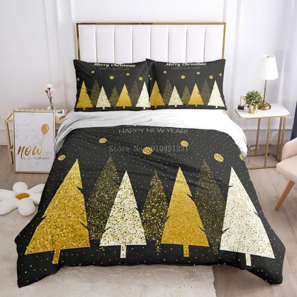 

bedding sets christmas snowflakes santa snowman comfortable duvet cover bed home decoration gift