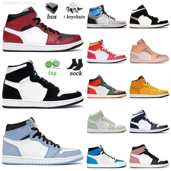 

original mens womens 1s basketball shoes mid chicago toe twist white hyper royal 1 jumpman university blue trainers off sneakers