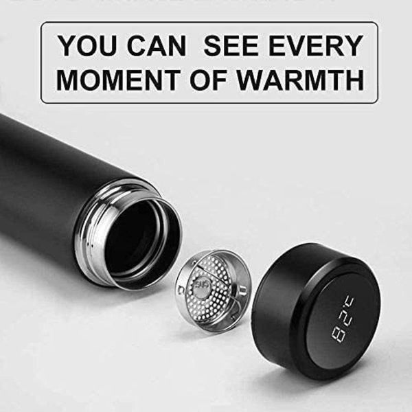 

water bottles 500ml bottle vacuum insulated mug 304 stainless steel led touches screen temperature display cup sub sale
