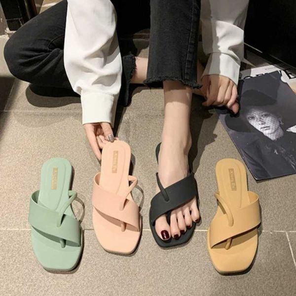 

slippers 2021 summer fashion women casual conise cross-tied solid indoor and outside home ladies sandalias sandals, Black