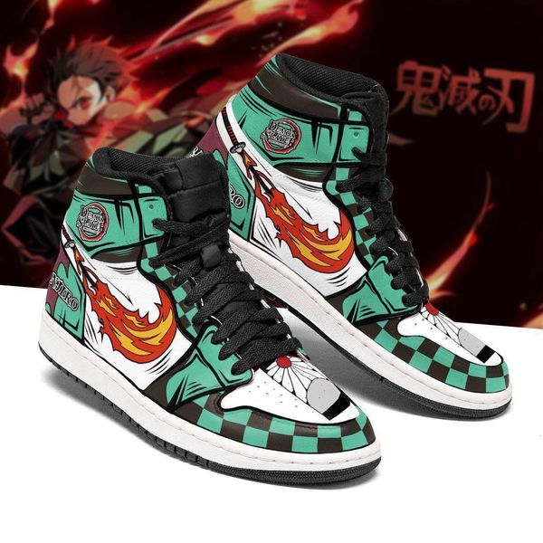 

tanjiro sneakers fire skill costume demon slayer anime shoes