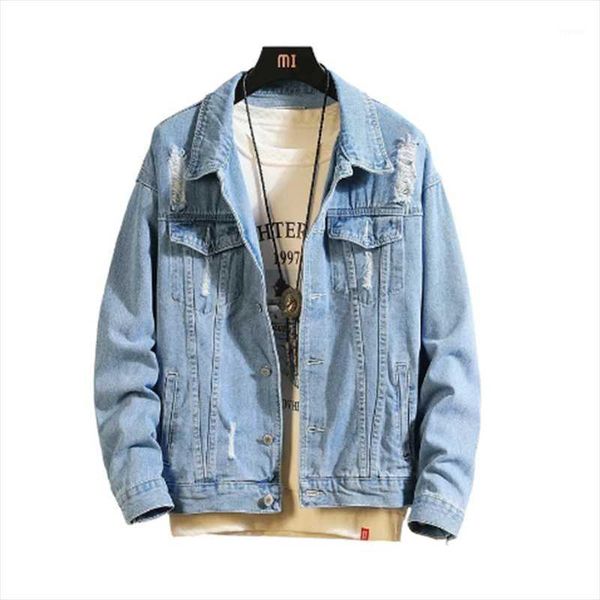 

men jacket and coat trendy denim 2021 spring fashion mens jeans outwear male cowboy plus size brand clothing men's jackets, Black;brown