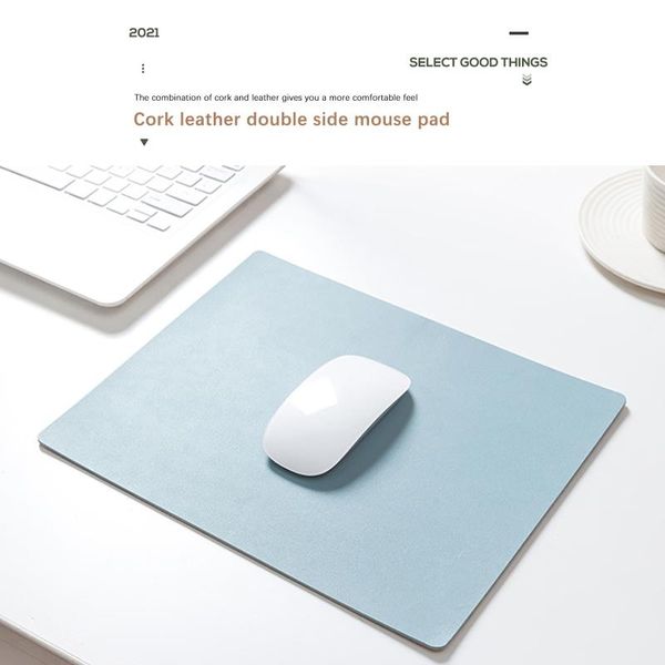 

mouse pads & wrist rests fast deliver solid color office pad cork leather double side waterproof alfombrilla de ratÃ³n