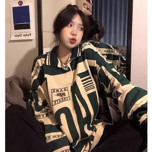 

women's hoodies & sweatshirts kpop black grunge oversized gothic harajuku streetwear letter print women autumn long sleeve y2k vero clo