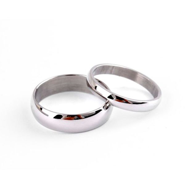 

smooth simple titanium ring, stainless steel couple ring for men and women, Silver