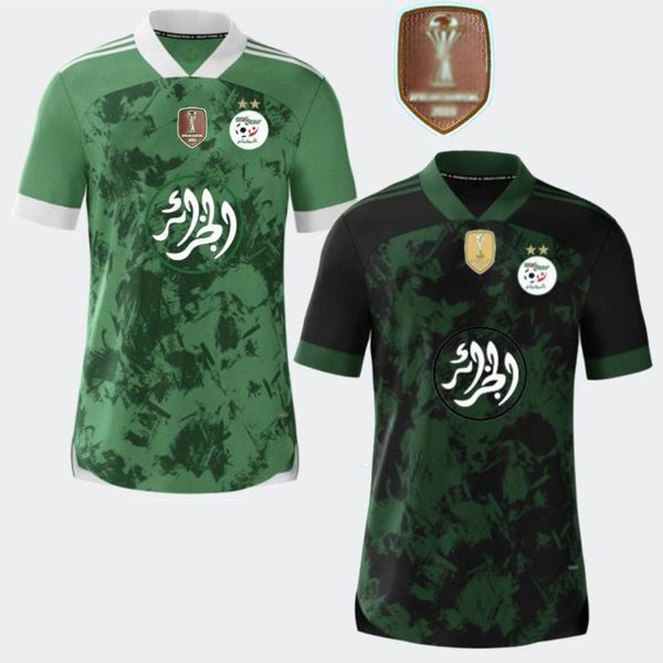 

men's t-shirts 2021 2022 algeria special edition mahrez feghouli soccer maillot de foot slimani home away shirt, White;black