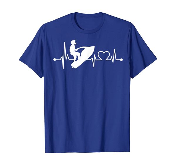 

jet ski heartbeat t-shirt funny jet skiing cool gift, White;black