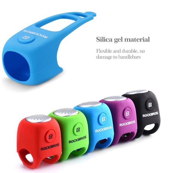 

bike horns bicycle electronic bells 90 db horn rainproof mtb road handlebar bell silica gel shell ring accessories
