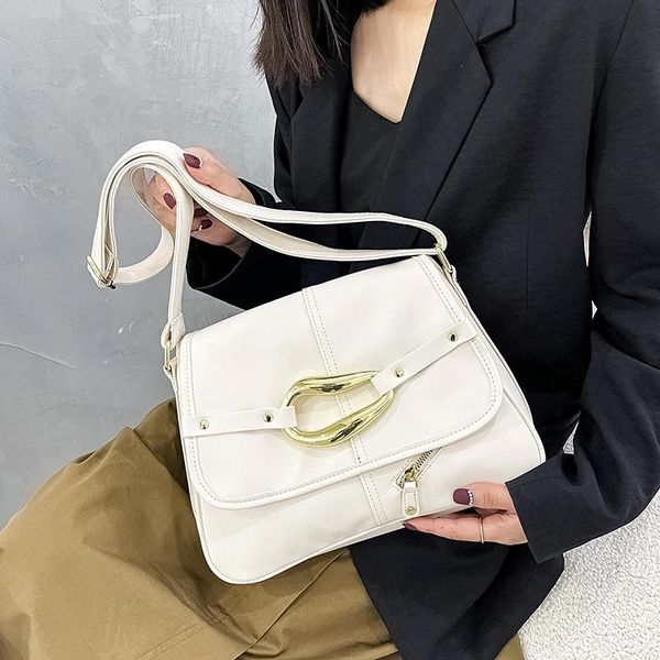 

evening bags small pu leather flap crossbody for women 2021 winter thick gold ring trending shoulder handbags and purses 7659