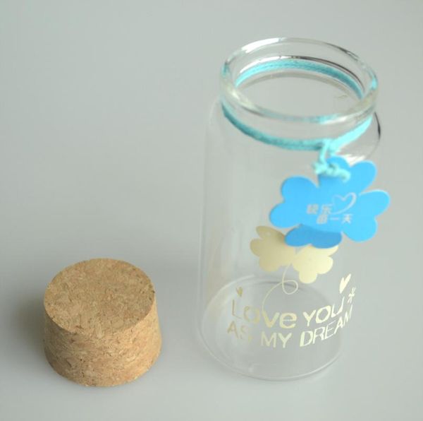 

ml multiple spray patterns empty wide mouth glass bottles with cork diy decorative craft gift wishing star storage & jars