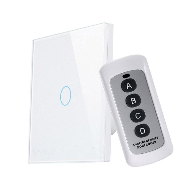 

smart home control wall light touch switch eu/uk standard tempered glass panel 1way110v 220v 1/2/3gang button sensor interrupter