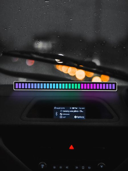 

interior&external lights rgb sound app control rhythm light for car gaming room party led voice activated atmosphere lamp built-in battery