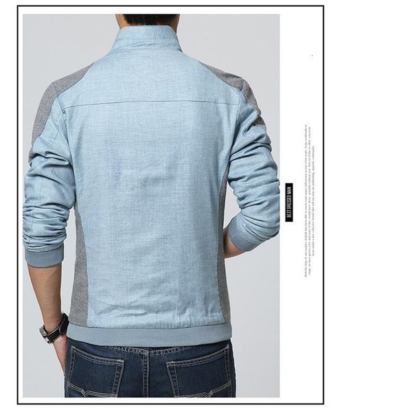 

brand spring autumn jackets fashion casual men coats slim fits plus size 3xl linen 's clothing soft outwears, Black;brown