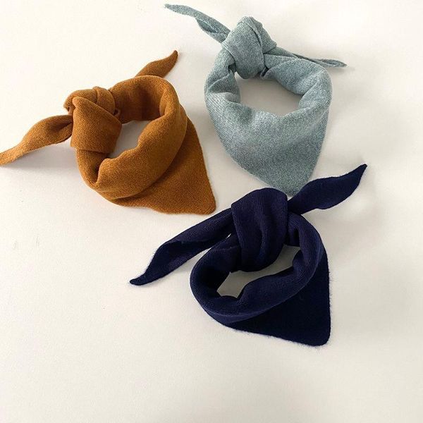 

scarves 2021 women triangle scarf wool warm ladies simple handkerchief, Blue;gray