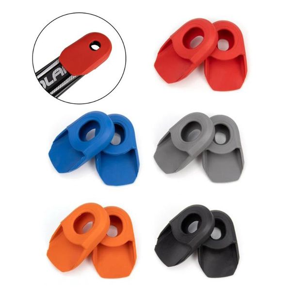 

bike heels & chainwheels 1 pair bicycle silicon crank arm protector case non-slip elastic cranks cover cap crankset mountain road parts