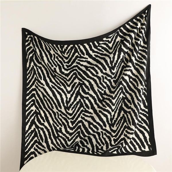 

scarves square twill scarf for women print headband hijab female muslim neckerchief girls hair band bag 2021 luxury wrist ribbon foulard, Blue;gray