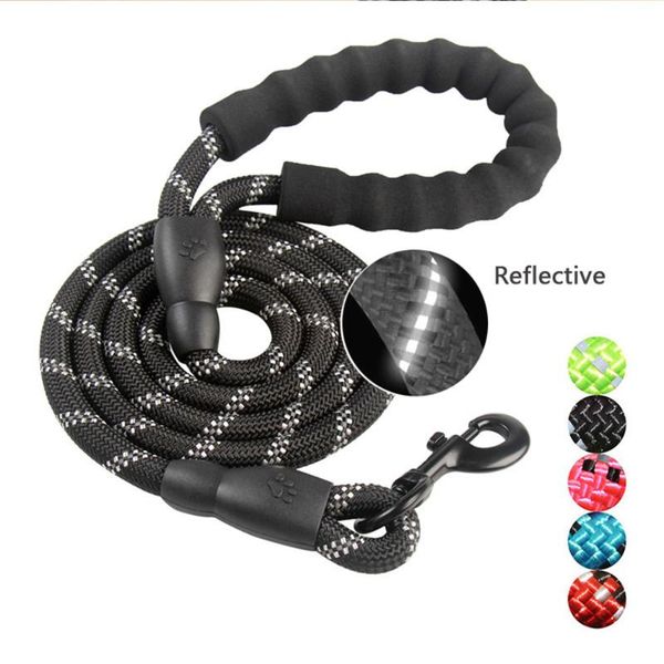 

nylon large dog reflective traction rope durable walking training pet big collar harness round medium leash collars & leashes