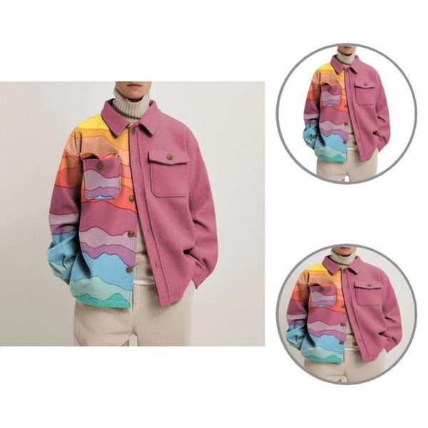 

men's wool & blends great men jacket winter casual streetwear coat 2 colors comfortable to wear, Black