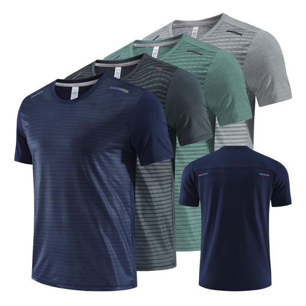 

running jerseys men's summer t-shirt, quick-drying gym sports compression short-sleeve shirt breathable t for men, Black;blue