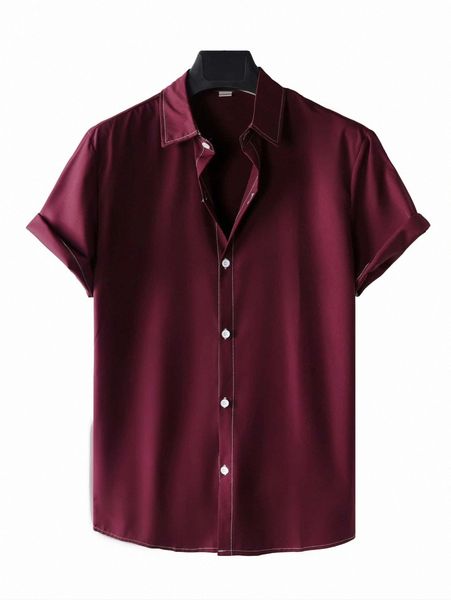 

men solid button up shirt r7tu#, White;black