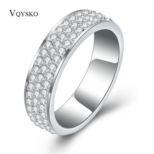 

cluster rings mix size 6/7/8/9# wholesale fashion three row crystal jewelry for women, Golden;silver