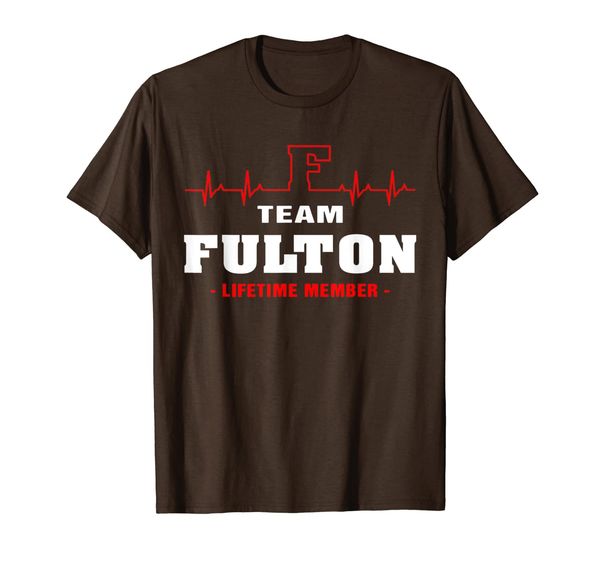 

team fulton lifetime member shirt surname, last name gift t-shirt, White;black