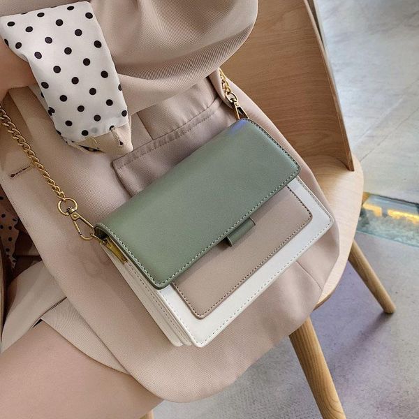 

mini leather crossbody bags for women 2021 green chain shoulder simple bag lady travel purses and handbags cross body duffel