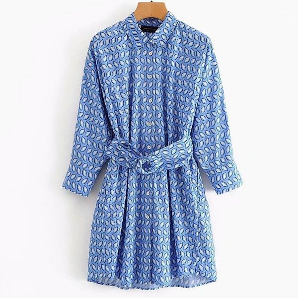 

casual dresses wide women dress summer 2021 fashion full sleeve stylish prints above knee plus size lady, Black;gray