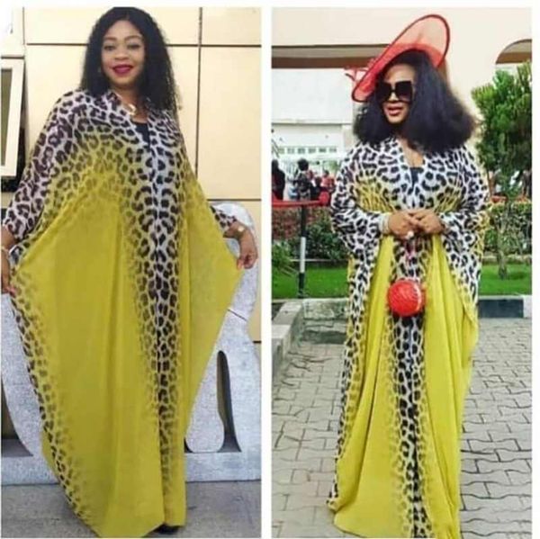 

ethnic clothing elegant ladies maxi dress 2021 african gorgeous round collar pullover leopard print fashion female garment, Red