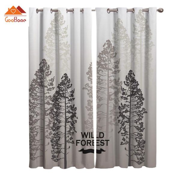 

curtain & drapes wild forest with white fog window curtains living room outdoor fabric home decor