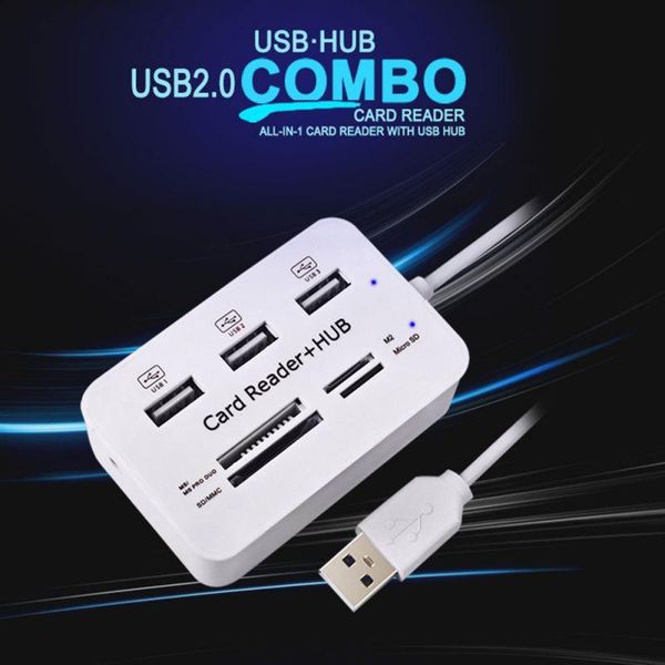 

hubs usb hub 3 ports data transmission ms/m2/sd/mmc/tf card reader