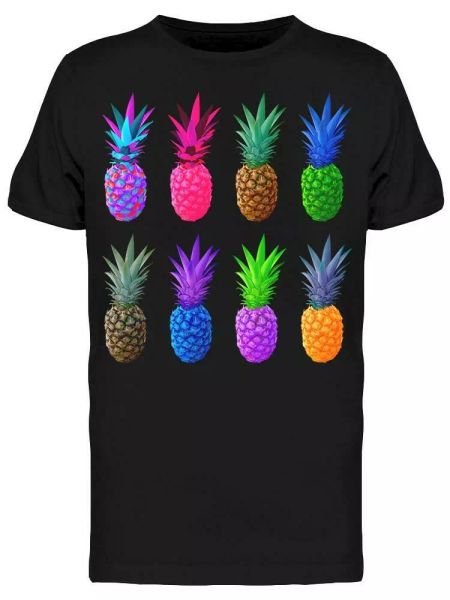 

Set Of Colorful Pineapples Tee Men's -Image by Shutterstock, White;black
