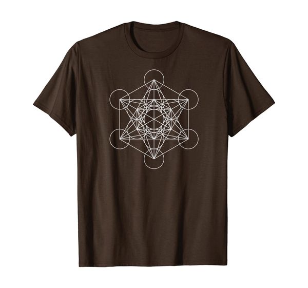 

metatron's cube t-shirt, White;black