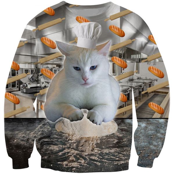 

Elk head design 3D printing hoodie visual impact party top punk gothic round neck high quality American sweatshirt hoodie, Black