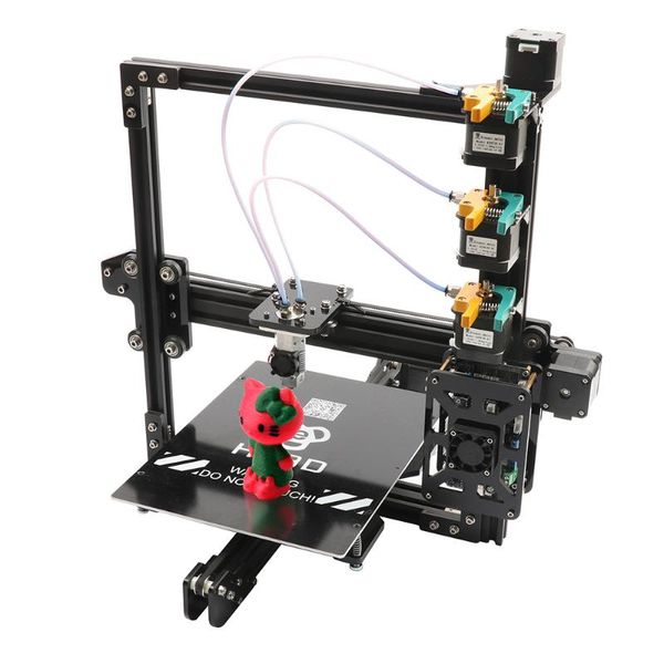 Принтеры Обновление EI3 Tricolor Diy 3D Printer Kit 3 в 1 Out Extruder Большой размер печати 200 280 200 мм два рулона бесплатных плэпринтеров