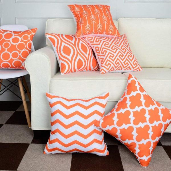 

pillow case multifunction 6pc/set home decorative pillowcase cotton linen sofa cushion throw hidden zipper closure cover