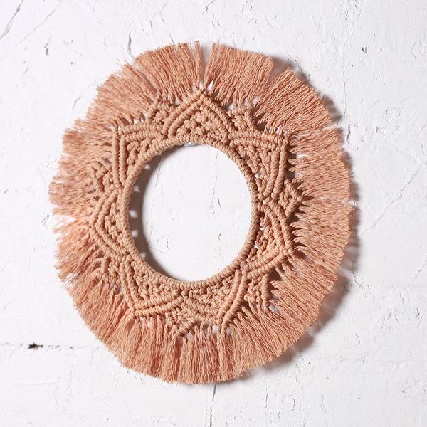

tapestries macrame tapestry wall decor round hanging without mirror decoration boho handmade for living room bedroom