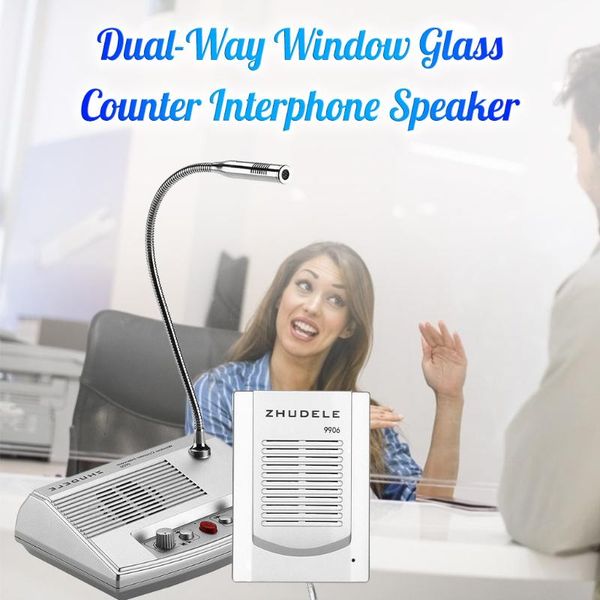 

dual-way window glass counter interphone speaker zdl-9906 for bank store walkie-talkie sin contacto seguro walkie talkie