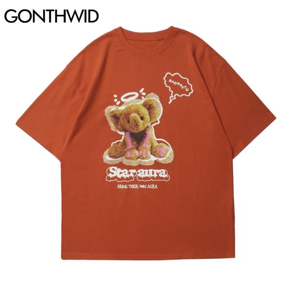 Tees Рубашки игрушка слон печати Thirts Streetwear хип хоп повседневная короткая рукава футболки мужские хараджуку мода хлопковые топы 210602