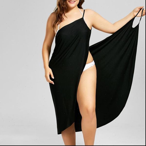 

black wrap sarong beach holiday women dresses beachwear summer robe backless plus size vestidos 5xl, Black;gray