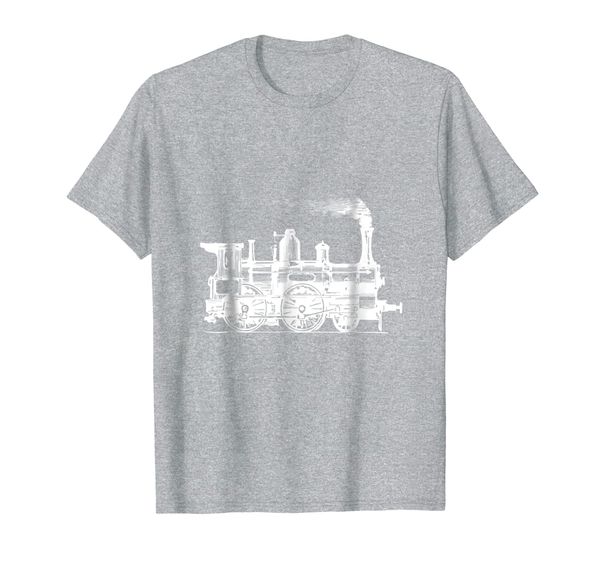

vintage locomotive steam train t-shirt, White;black