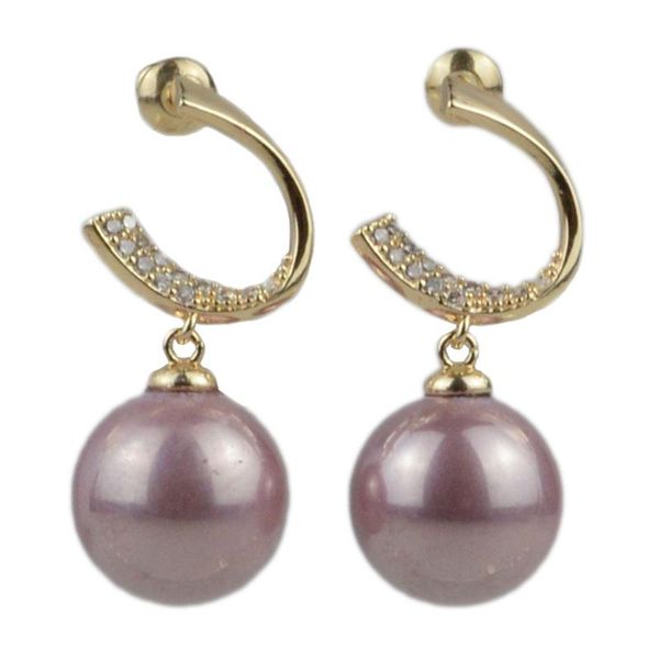 

dangle & chandelier long earring white pink purple green shell pearl drop earrings gold color natural zircon women bohemian fine fashion jew, Silver
