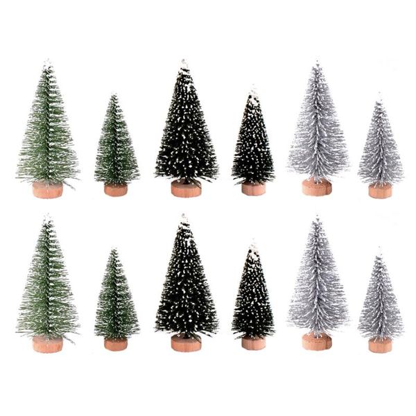 

christmas decorations 12pcs miniature tree decoration pine ornaments deskdecor